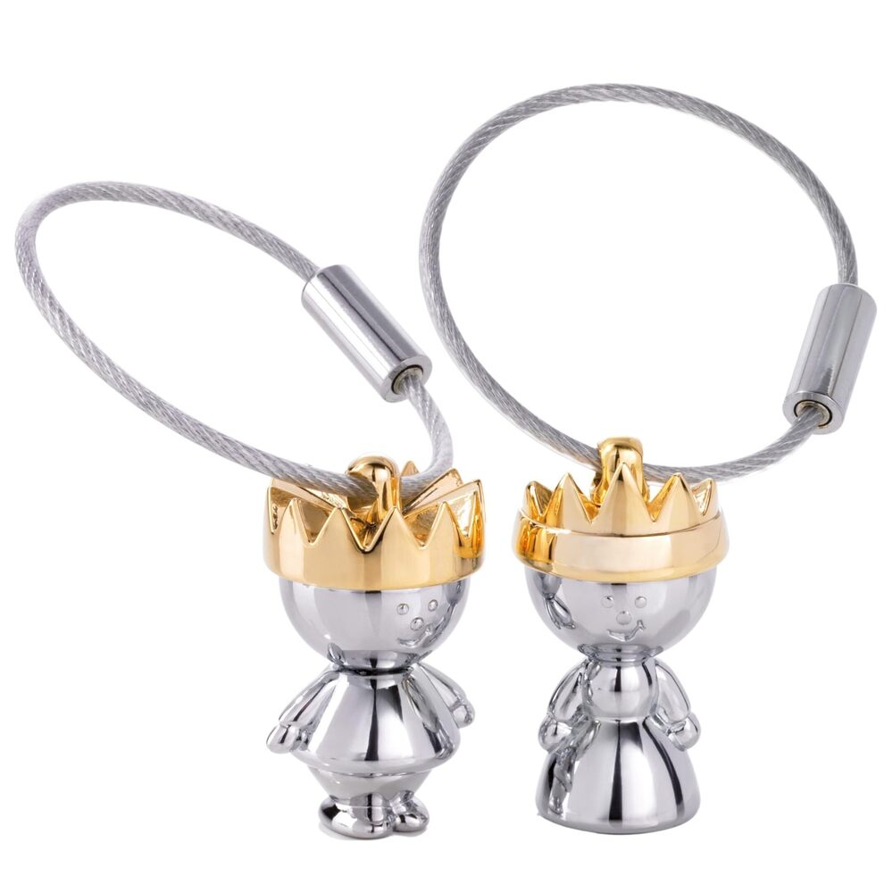 8729 Little King and Little Queen Keyrings Gift Set KR938CH Multicolour